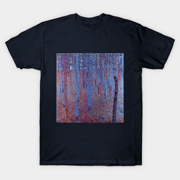 Beech Forest by Gustav Klimt T-Shirt by MasterpieceCafe